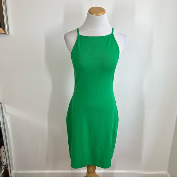 COS Bodycon Mini Dress Green Size S B25 - Picture 2 of 6